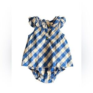 🍋 Carter’s 18M Checkered Romper – Ruffles & Sunshine Buttons
